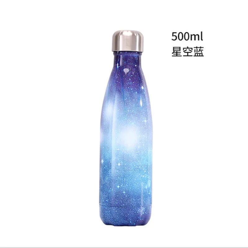 500ml Stainless Steel Water Bottle Vacuum Insulated Thermal Cola Sports Gym Bottle Travel Warm Cup Outdoor Flask Cup 8 Colors
