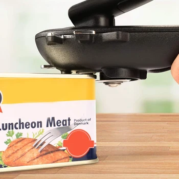 

New Can Opener Manual, Food Grade Stainless Steel Bottle Opener with Smooth Edge, Ergonomic Handle, 8-In-1 Safe and Efficient Op