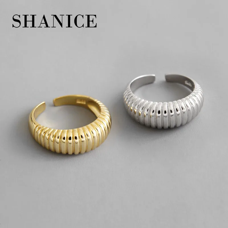

SHANICE 925 Sterling Silver Open Rings INS retro simple multi-ring winding spring Rings for Women Party Dating Jewelry
