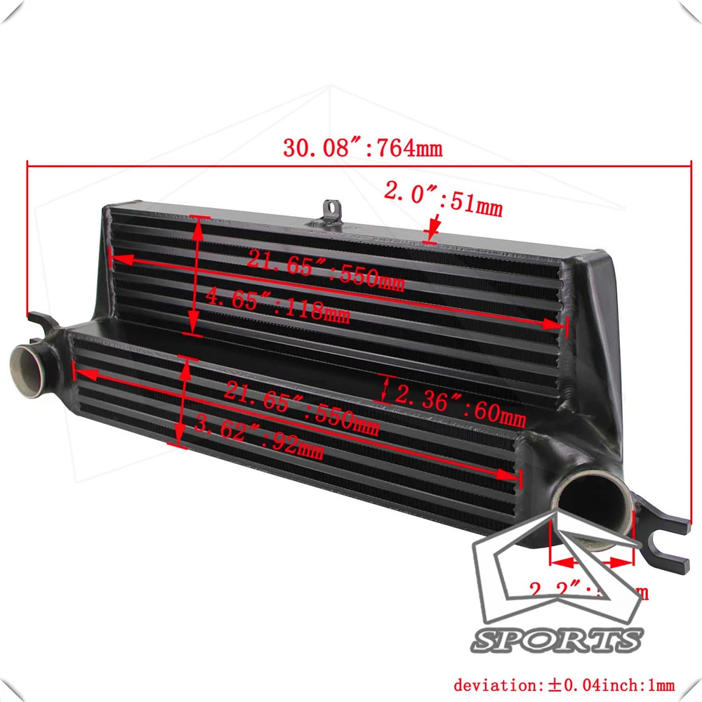 Интеркулер с передним креплением для Mini Cooper S 1 6l R55 R56 R57 R58 R59 R60 R61 черный| |
