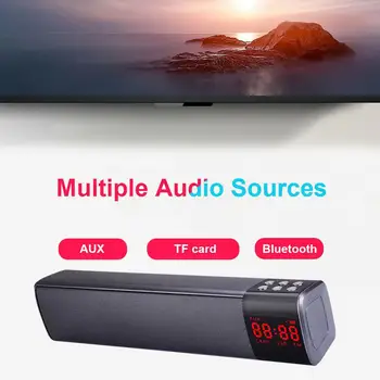 

TV Sound Bar AUX USB Wired and Wireless Bluetooth Home Theater FM Radio Surround SoundBar for PC TV Speaker for Computer