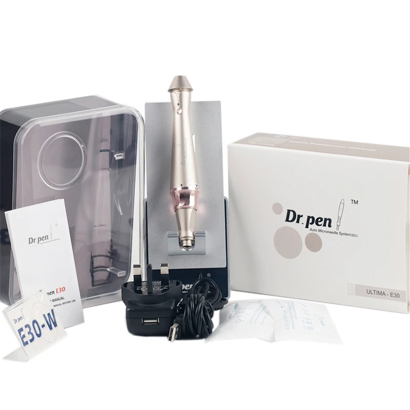 Dr.pen E30 Wireless Micro Needle Derma Pen Auto Dermapen Skin Care Machine 5 Levels Adjustment with 2 PCS Bayonet Needles
