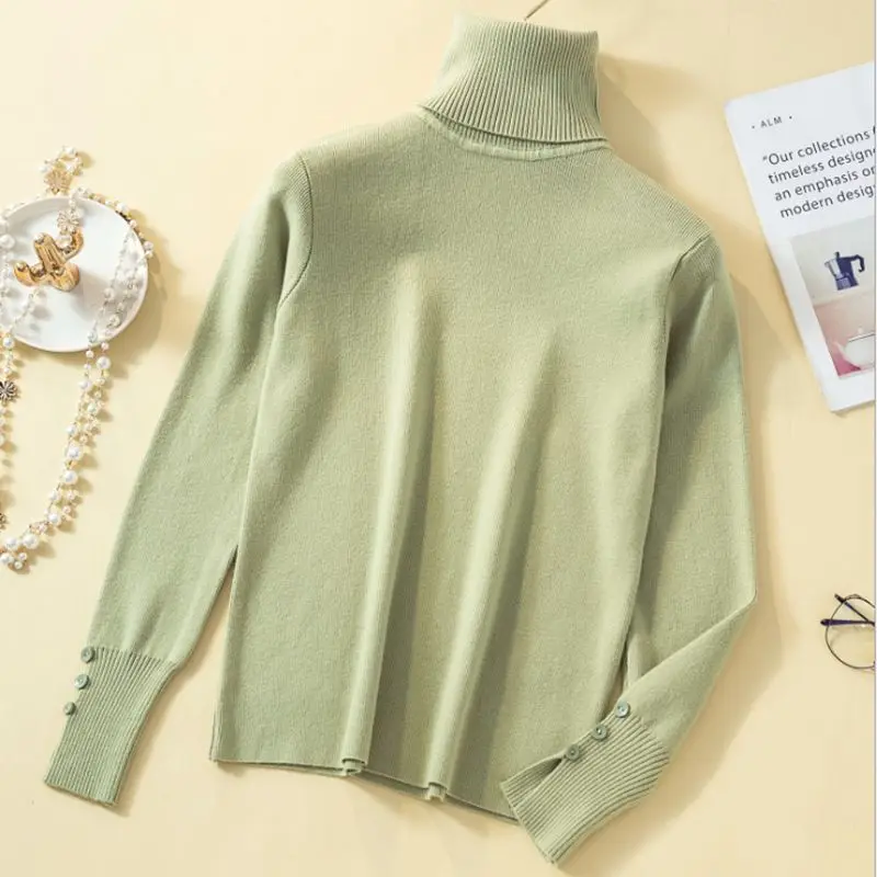 2020 Fashionable Women Knitted Sweater Ladies solid autumn winter Long Sleeve Turtle Neck Sweater Pullover 2020 Fashionable Women Knitted Sweater Ladies solid autumn winter Long Sleeve Turtle Neck Sweater Pullover