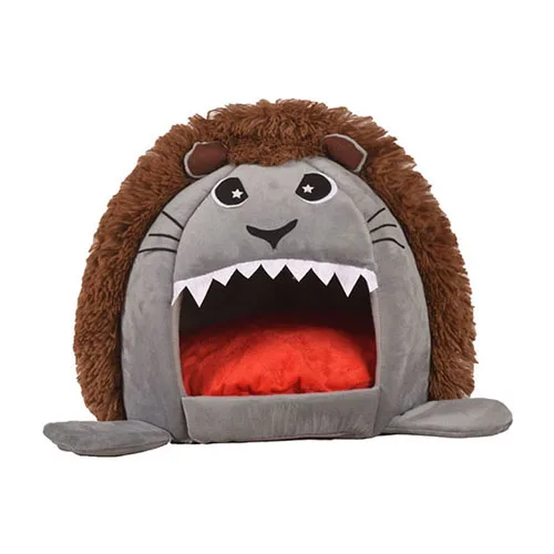 Cute Pet Dog Bed Sofa Warming Dog House Comfortable Winter Kennel Puppy Cushion Pet Basket Cat Nest Mat Accessories Supplies - Цвет: Gray