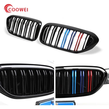 

A Pair G30 3 Color Style Kidney ABS Plastic Gloss Black Auto Car-styling Front Racing Grill Grille for BMW G30 G38 2018