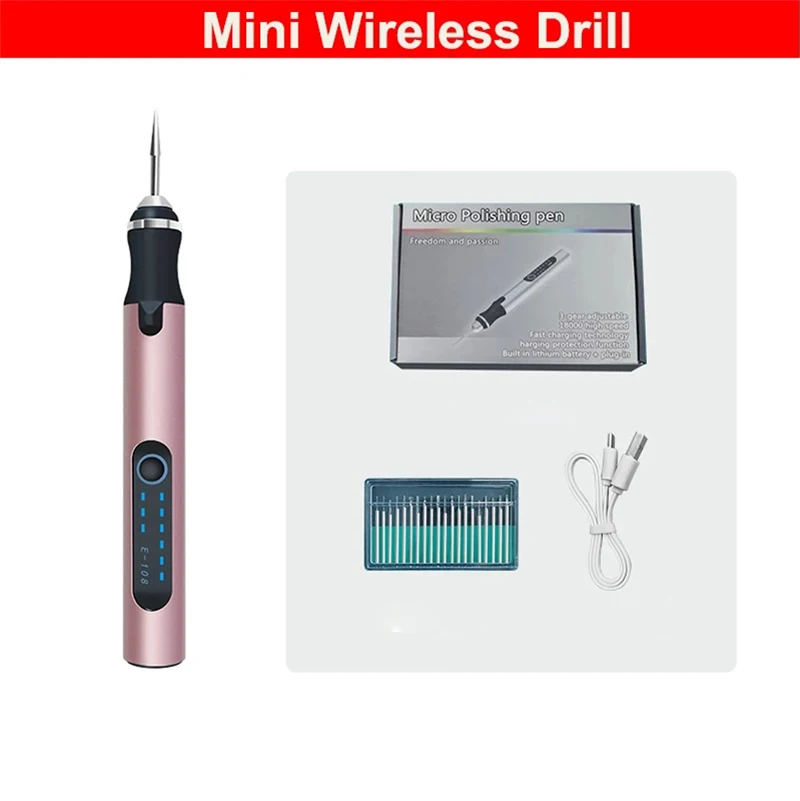 Mini Wireless Drill Electric Carving Pen Variable Speed USB Cordless Rotary Tools Kit Engraver for Grinding Polishing | Инструменты