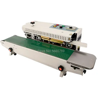 

FR-900 Automatic Sealing Machine Package Continuous Plastic Bag Band 220V 50HZ Coding Printer Plastic Bag Sealing Machine