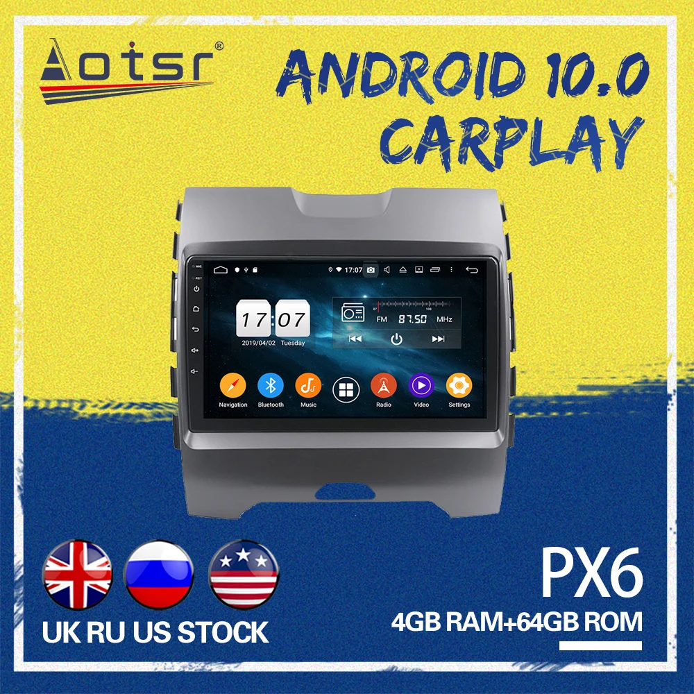 AOTSR Android 10 0 автомобильный dvd-плеер для Ford Ranger 2015-2018 Радио GPS навигация WIFI RDS IPS