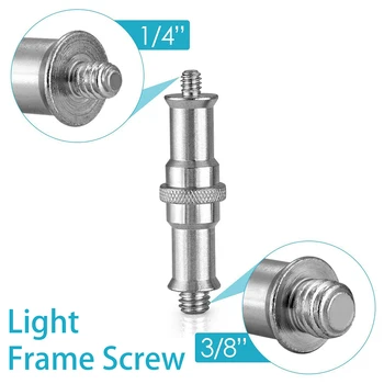 

1/4 to 3/8 inch Metal Male Convertor Threaded Screw Adapter Wireless Flash Receiver Hotshoe/Coldshoe Adapter