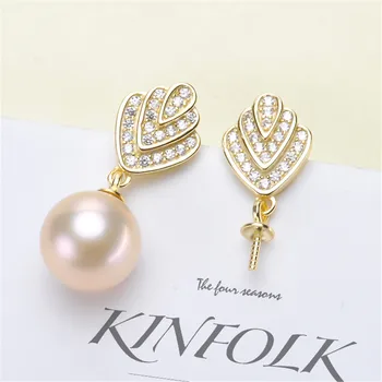 

NEW ARRIVAL 925 Sterling Silver Earrings Mountings Findings Settings Jewelry Parts Fittings Accessories for Pearls Beads Stones