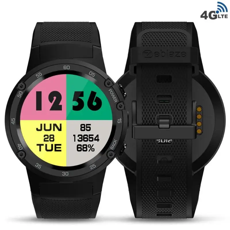 Zeblaze смарт часы телефон Тор 4 1,39 дюймов AMOLED 4G 1 Гб+ 16 ГБ gps WiFi Android 7,0 5MP камера