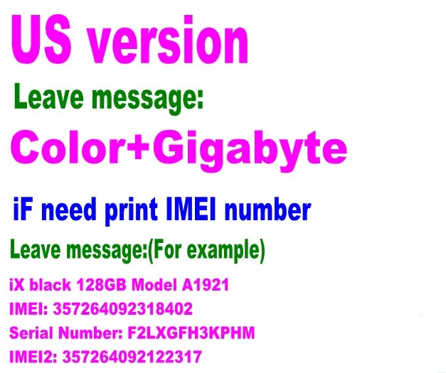 1 компл. EU US версия телефон упаковочная коробка чехол для iPhone 5 6 6S 8 7 plus X XS max с полными аксессуарами посылка коробка - Цвет: US color message