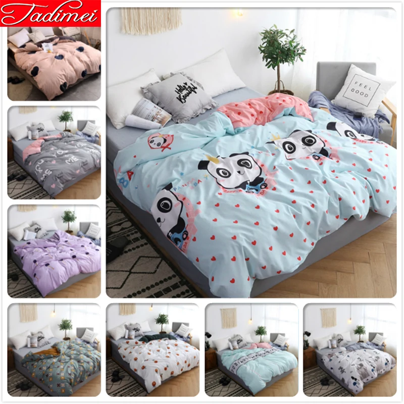

Panda Pattern 1 piece Bed Duvet Cover Adult Kids Soft Cotton Bedding Bag Single Full Queen King Size Bedspreads 150x200 180x220