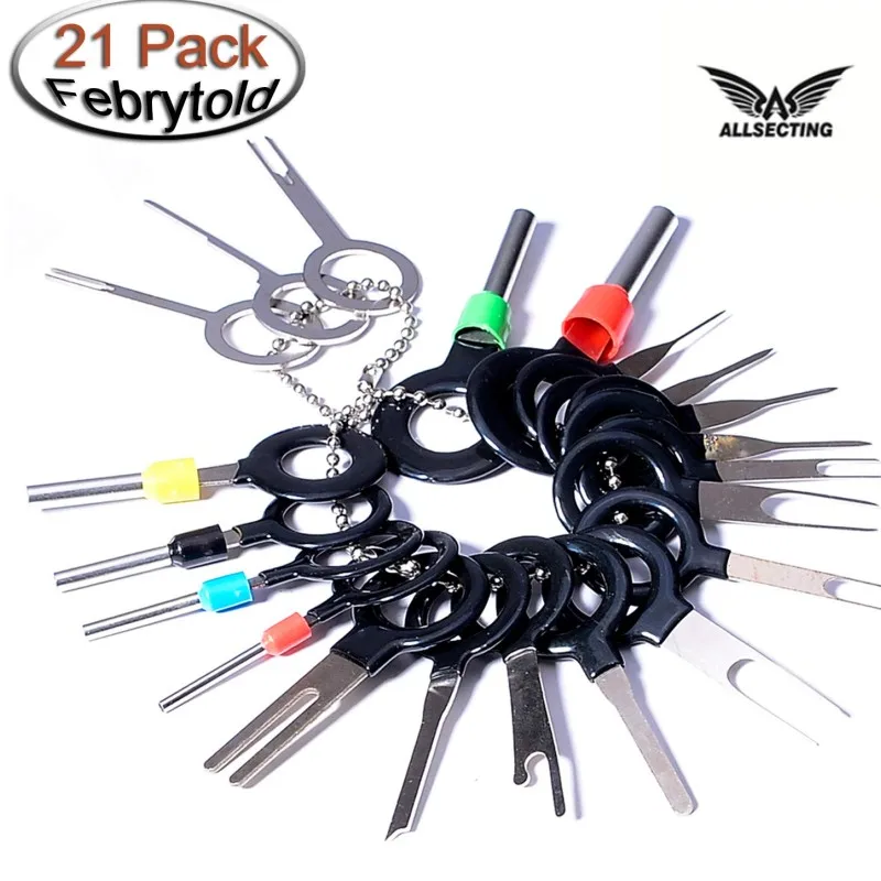 

21Pcs/set Terminal Removal Tools Car Electrical Wiring Crimp Connector Pin Extractor Kit for Car Plug Repair Tool