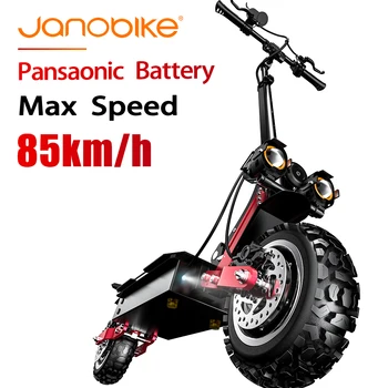 شراءJanobike T85 سكوتر كهربائي للبالغين 60V6000W سكوتر كهربائي ثنائي الدفع للطرق الوعرة مع قرص فرامل هيدروليكية وبطارية باناسونيك
