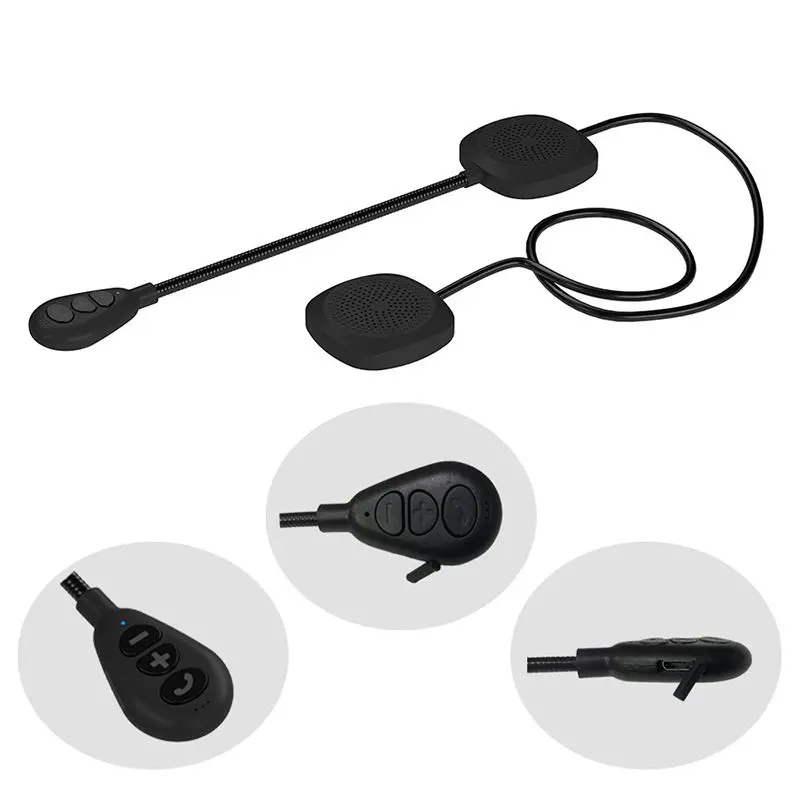 Bluetooth беспроводная анти-помехи Мото шлем гарнитура с микрофоном громкой связи Вызов Bluetooth 5,0 домофон для мотоциклетного шлема