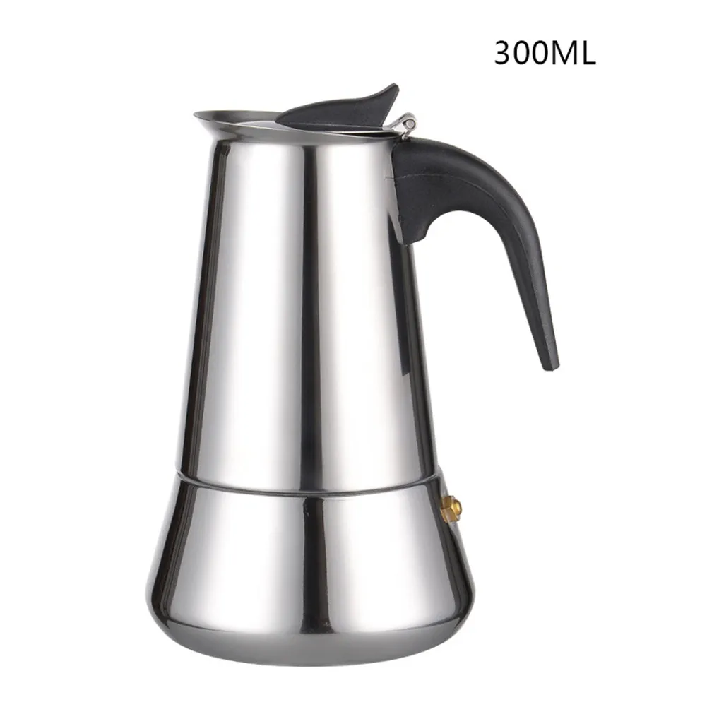 300ml Cone type Портативный эспрессо горшок для заваривания кофе из нержавеющей стали Кофеварка чайник для Pro Barista DNJ998 - Цвет: 300ml Cone type