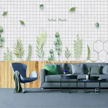 

Nordic Minimalist Ins Wind Black And White Plaid Wallpaper Shooting Background Fresh Plant Net Red Dessert Milk Tea Shop Wallpap