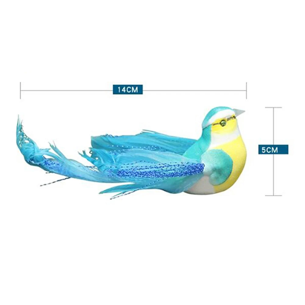 Cute Artificial Bird Foam Feather Colorful Mini Tit Craft Birds DIY Artificial Sparrow Emulation Home Decoration Bird Model