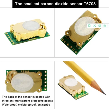 

NDIR CO2 Module T6703 Carbon dioxide sensor, CO2 sensor, T6703-5K, American-GE instead of T6603-5, small size, high accuracy New