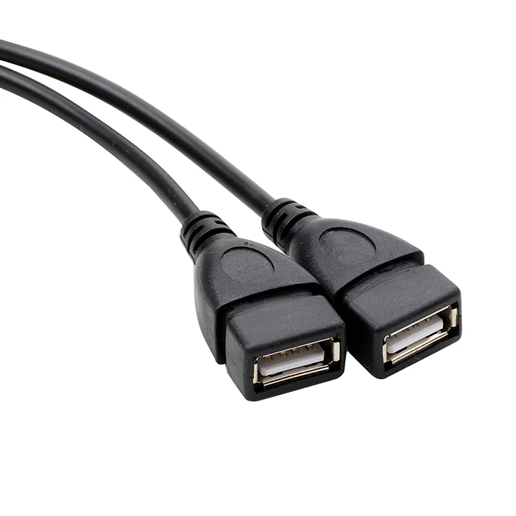 Одна минута два USB мужчина к двойной женской головке линия от одного до двух линий передачи данных Мужской до двух женщин удлинитель кабель, провод для зарядки