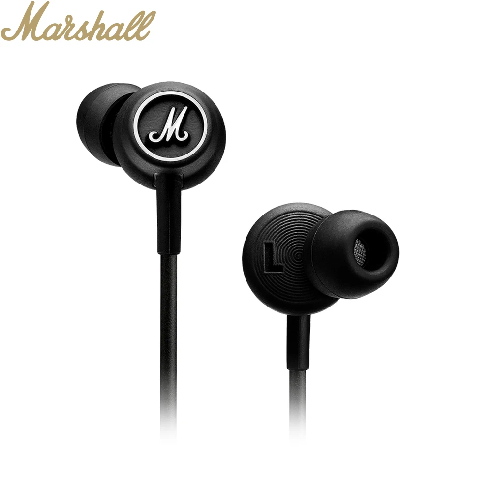 Наушники MARSHALL MODE, оригинальные наушники-вкладыши, Hi-Fi наушники Rock, сабвуфер, 3,5 мм, проводное управление, эргономичные Проводные черные наушники