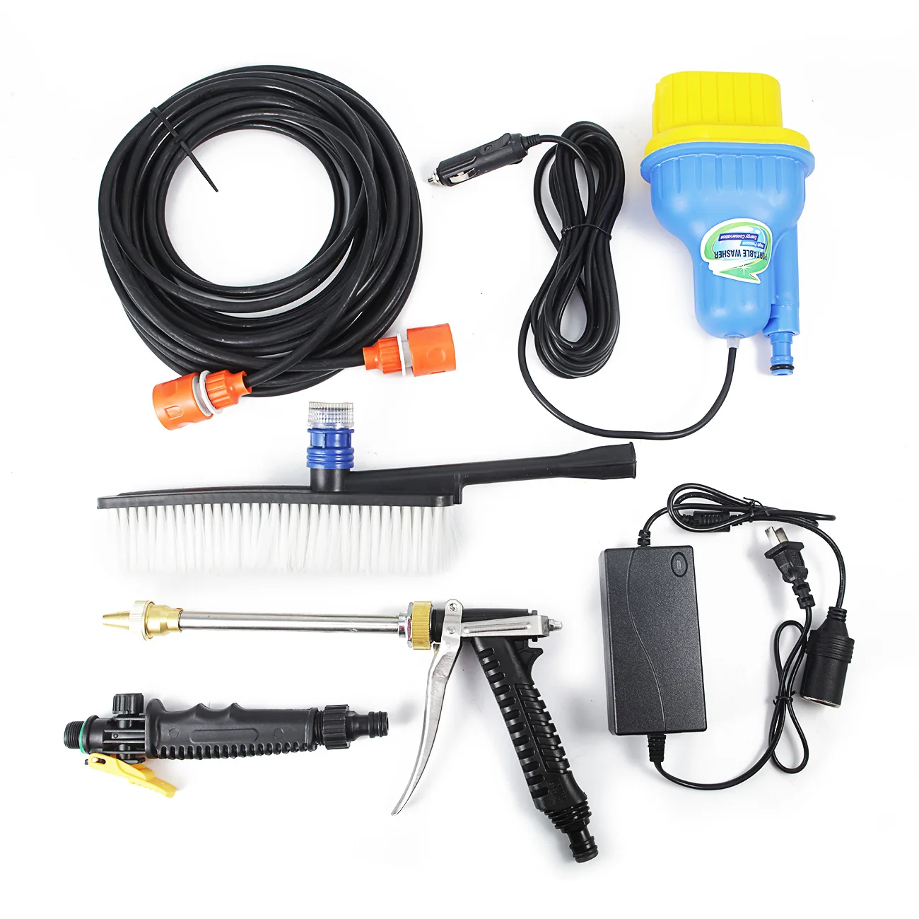 US $52.22 12V Car Washer Gun Pump High Pressure Cleaner Care Washing Machine Electric Cleaning Auto Wash Maintenance Tool Accessories