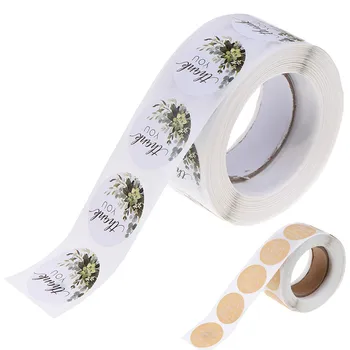 

500pcs Kraft Round Labels Thank You Sticker Wedding Stickers Adhesive Sticker 1Inch DIY Hand Made Handmade With Love Label