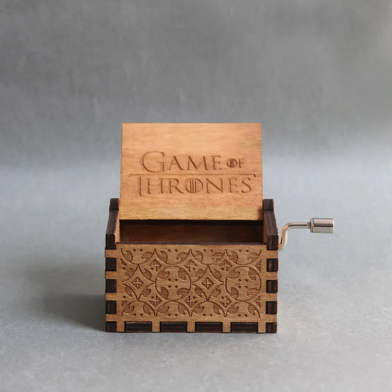 New Carved Queen Music Box Star Wars Game of Thrones Castle In The Sky Hand Cranked Wood Music Box Christmas Gift - Цвет: 6