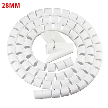 

2m PE With Clip Durable Protector Cable Sleeve Wire Management Cover Flexible For Computer TV Organizer Easy Wrap Home Office