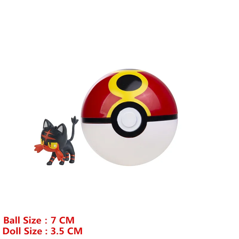 mecha godzilla toy Pokemon Pokeball With Cartoons Movie Anime Figure Pikachu Charmander Eevee Squirtle Vulpix Quality Pet Action Model Toys Gifts goku toys