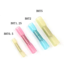 Conector de ponta termo retrátil, conector de fio elétrico à prova d'água cabo conector de crimpagem terminais awg 16 14 kit com 10/peças