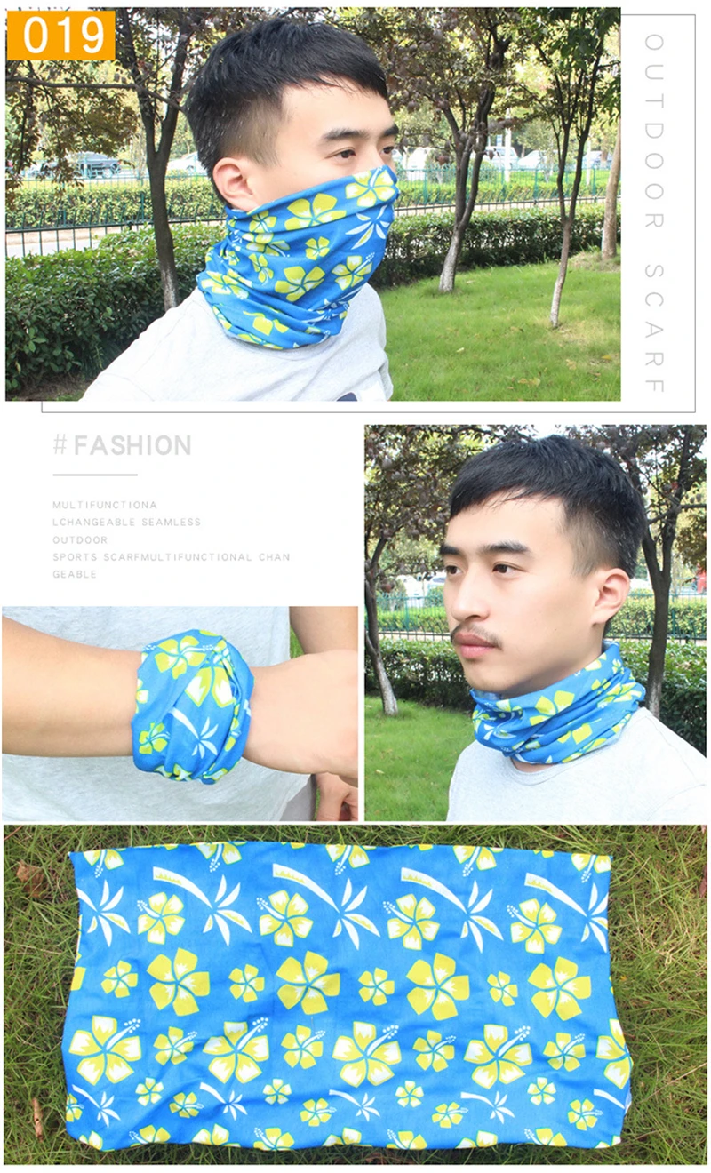 Multifunctional Sports Headwear Headband Bandana Balaclava Face Cover Scarf Sweatband Hairband for Cycling Yoga Camping Hiking