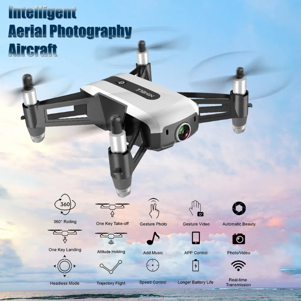 2,4G wifi 4K камера HD Квадрокоптер 12 мин продолжительность полета высота удержания FPV Дрон RC вертолеты#1125