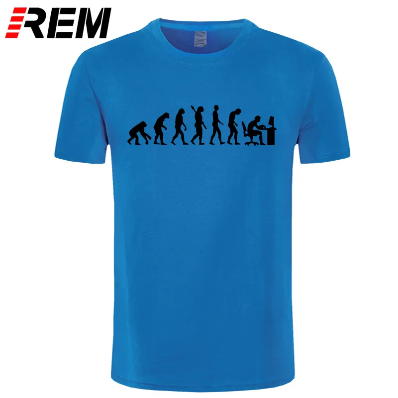 blue black Потрясающая хлопковая модная футболка с коротким рукавом, геймер-нерд, программист, разработчик, кодер, футболка, подарок на день рождения, забавная - Цвет: blue black
