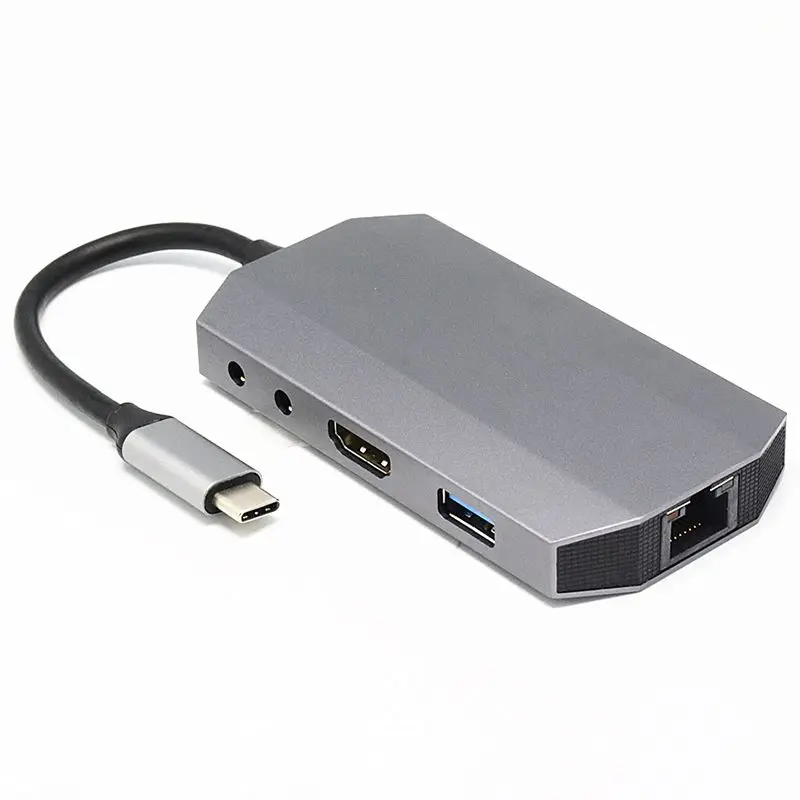 

Type-C3.1 4K Usb3.0 Sd Tf Card Gigabit Ethernet Port Usb Sound Card Pd Charging 9-In-1 Converter