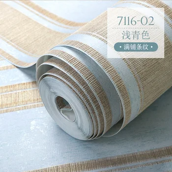 

TV background wall paperGood quality Nordic style modern minimalist 3D non-woven vertical stripes wallpaper living room bedroom