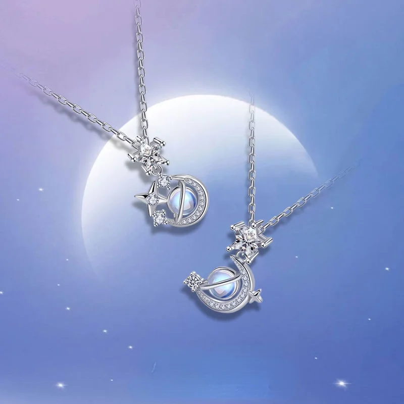 Cute Simple Dream Crystal Silver Little Devil Pendant Temperament Necklace, Fashion Necklaces