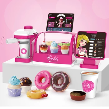 

Kids Baby Simulation Kitchen Toy Coffee and Pastry Shop Playset Kids Pretend Play Food Toys Learning Gifts Early Educational Toy