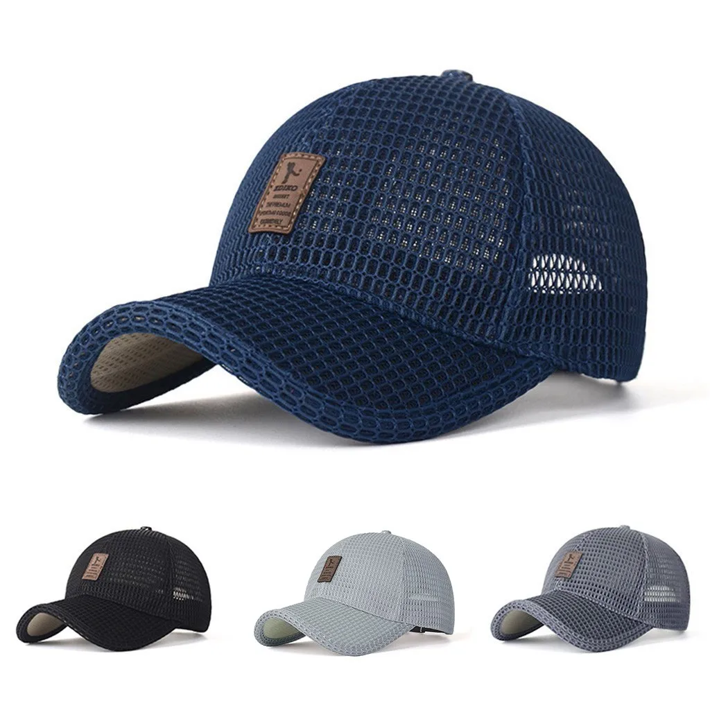 Baseball Caps For Men Women Unisex Mesh Adjustable Cotton Breathable Comfortable Sun Protection Summer Hat Snapback 20#24 | Аксессуары