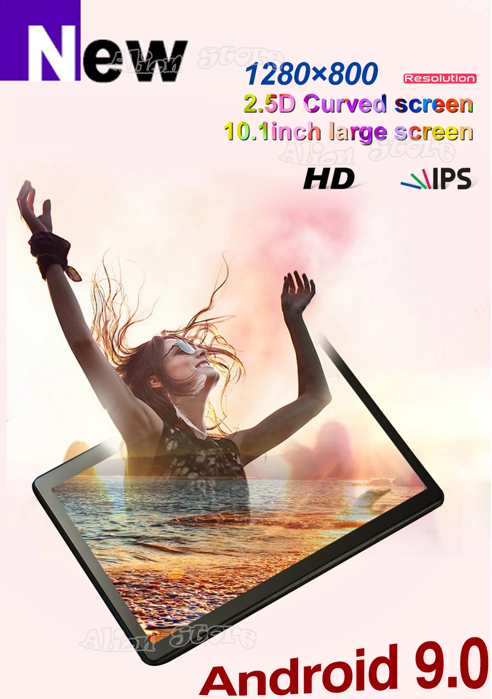Распродажа,, 6G+ 128 GB, закаленное стекло 2.5D, 10 дюймов, планшетный ПК, Android 9,0, 64/128GB rom, 1280*800, ips, 3g, 4G, LTE, планшет, 10, 10,1 дюймов+ подарки