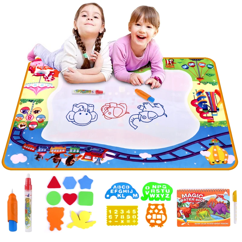 

Big Size Children Painting DIY Magic Water Book Mat For Water Coloring Drawing Set Board Kids Educational Toys