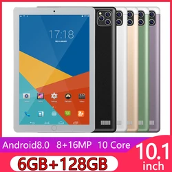 Tablette PC de 10.1 pouces, ordinateur portable, WPS Office, Google Play, WIFI, GPS, caméra 16MP, batterie de 8800mAh, 10 cœurs, 6 go de RAM, 128 go de ROM 
