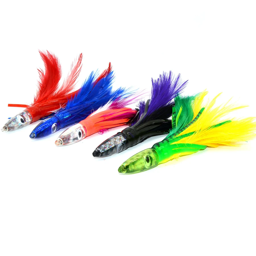 1pc 14cm 32g Trolling Octopus Squid Skirt Lure Hard Head Soft Body Octopus Lures Squid Jigs Big Game Bait Fishing Lure Octopus Lurejig Head Aliexpress