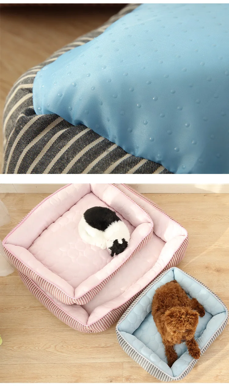 Stripe Dog Sofa for Large Small Dogs Bed Pet Bed Mat Soft Mats for Dog Kennel Cat Puppy Warm House Breathable Cat Pet Sofa Beds