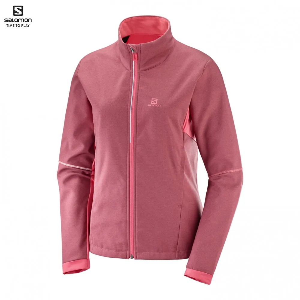 Windbreaker SALOMON AGILE SOFTSHELL JKT W-CALYPSO CORAL--Hea Sports Sportswear Running Jackets women's female male zipped for men olympic windbreakers hoodie _ AliExpress Mobile