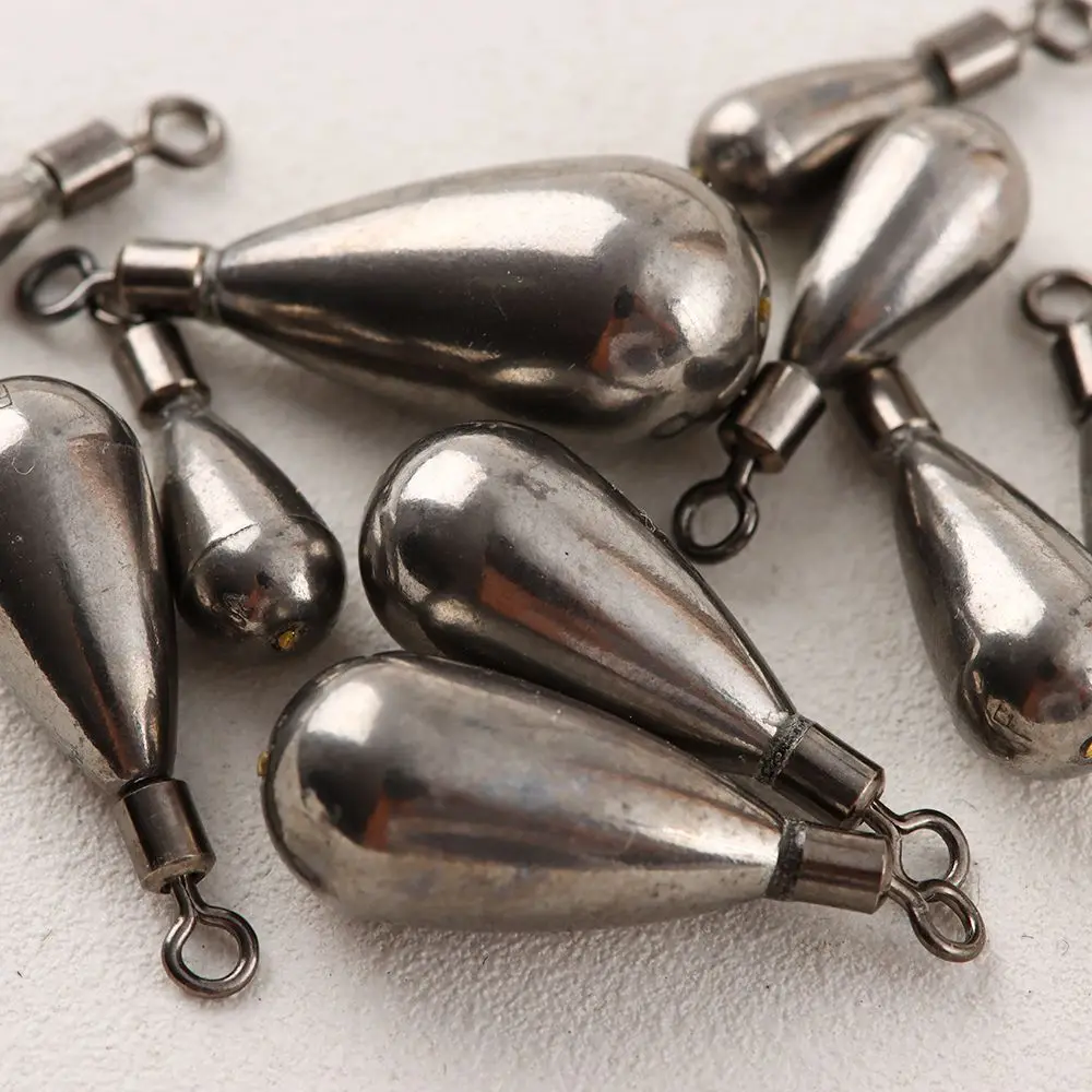 New Tungsten Weight Long Casting Fall Line Sinkers Hook Connector Tear Drop Shot Weights Quick Release Fishing Accessory |