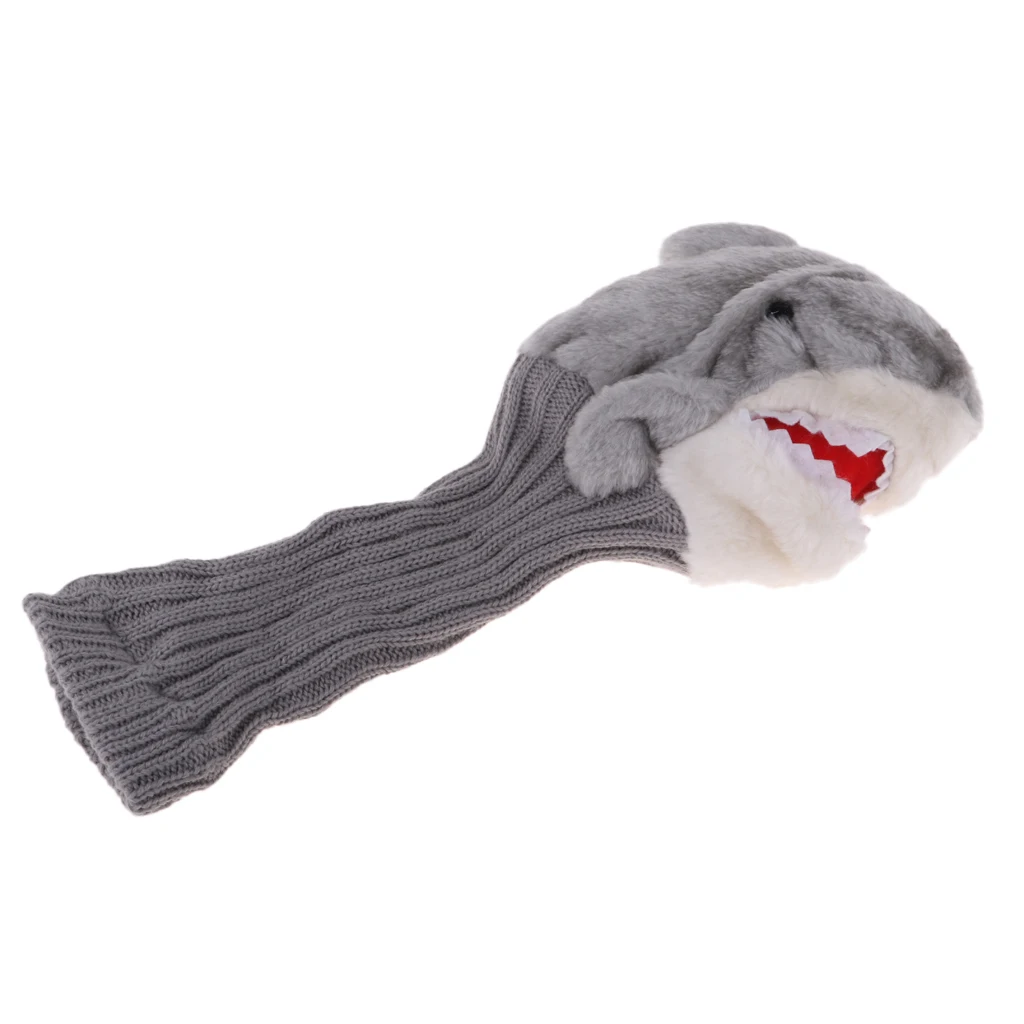 Grey Knitted Golf Club Head Covers Fit For Driver Wood (460cc) Fairway Wood And Hybrid Grey Knitted Golf Club Head Covers Fit For Driver Wood (460cc) Fairway Wood And Hybrid