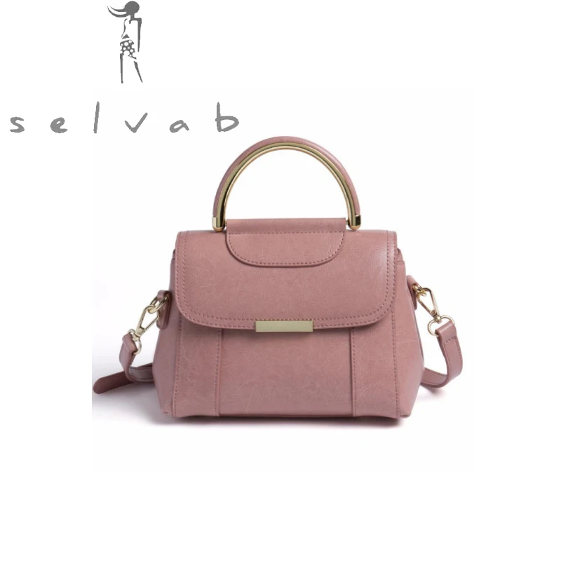 

2019 Korean version of the new handbag leather handbags wild shoulder bag ladies leather large capacity Messenger bag