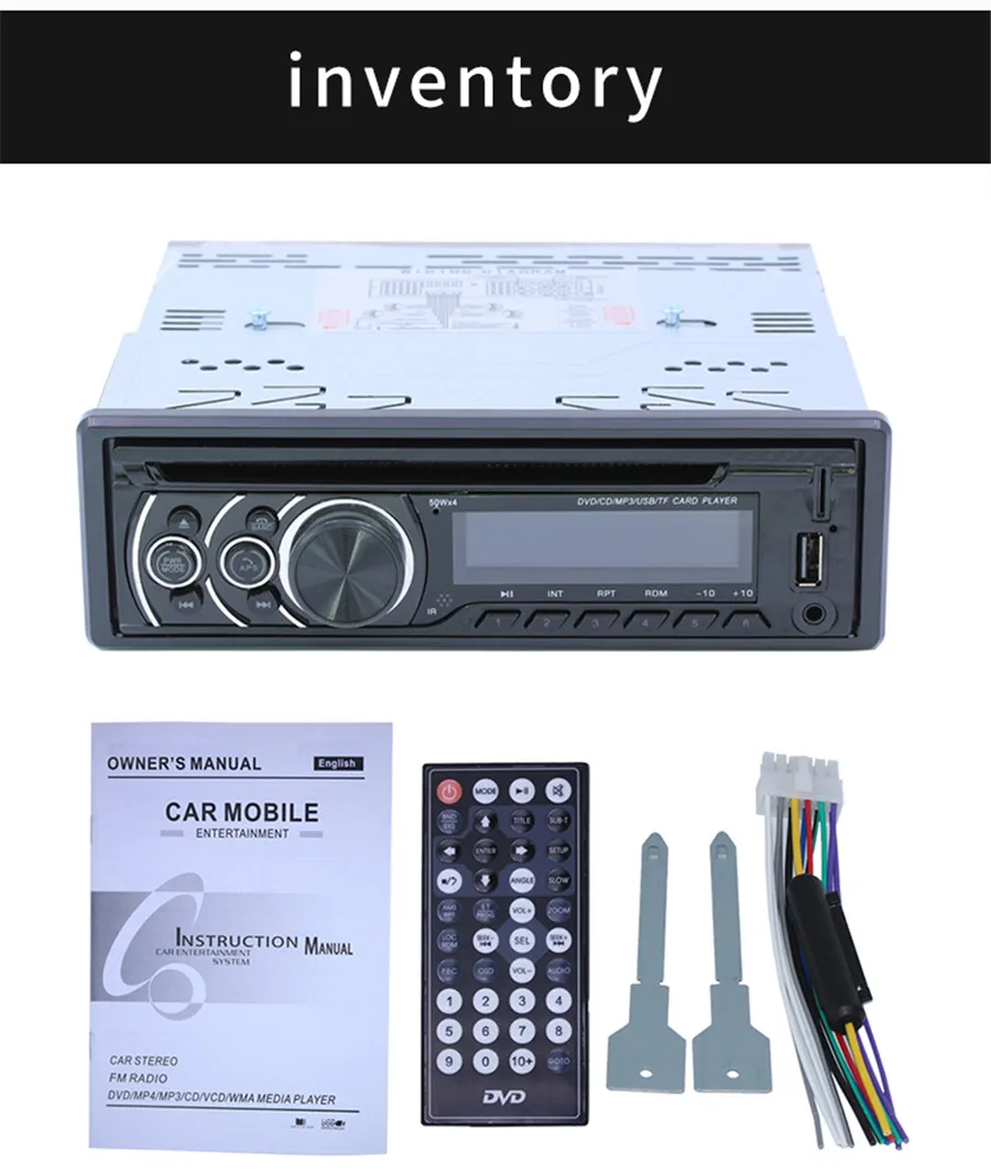 12 В автомобильный радиоприемник Bluetooth 1 DIN автомобильный стерео CD плеер AUX-IN MP3 FM/USB/пульт ДУ для DVD телефона автомобильная аудиосистема радио